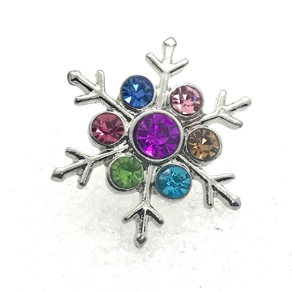 Snowflake snap button 20mm gingersnaps ASN20